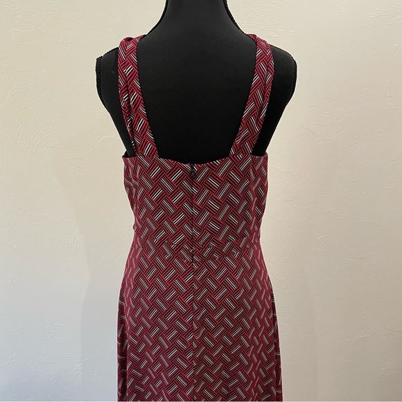 Banana Republic Red Navy Halter Lined Dress - Picture 4 of 6